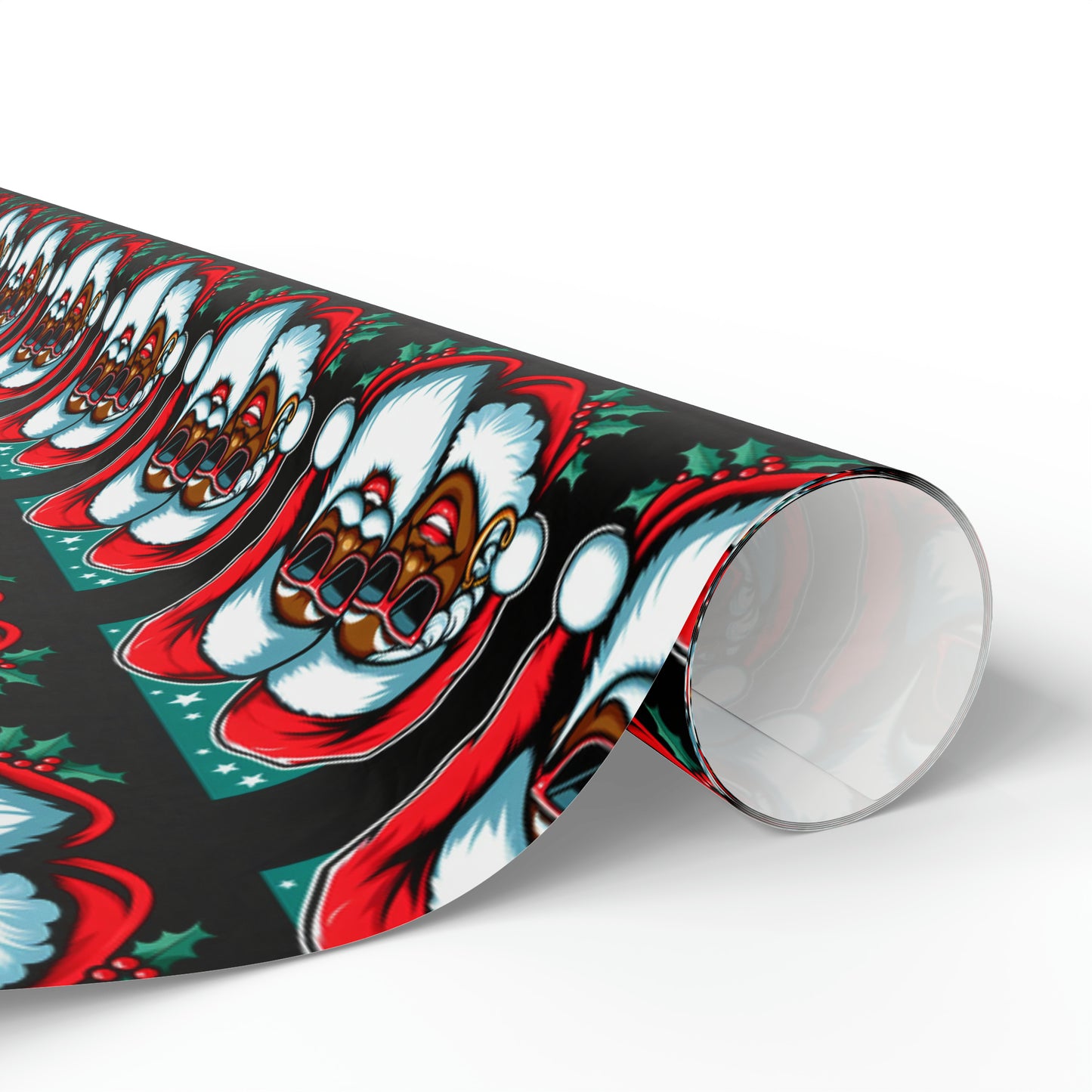 African American Santa Claus Wrapping Paper, Black Santa Wrapping Papers, Gift Wrap, Melanin Santa Gift Wrap, Christmas Wrapping Paper