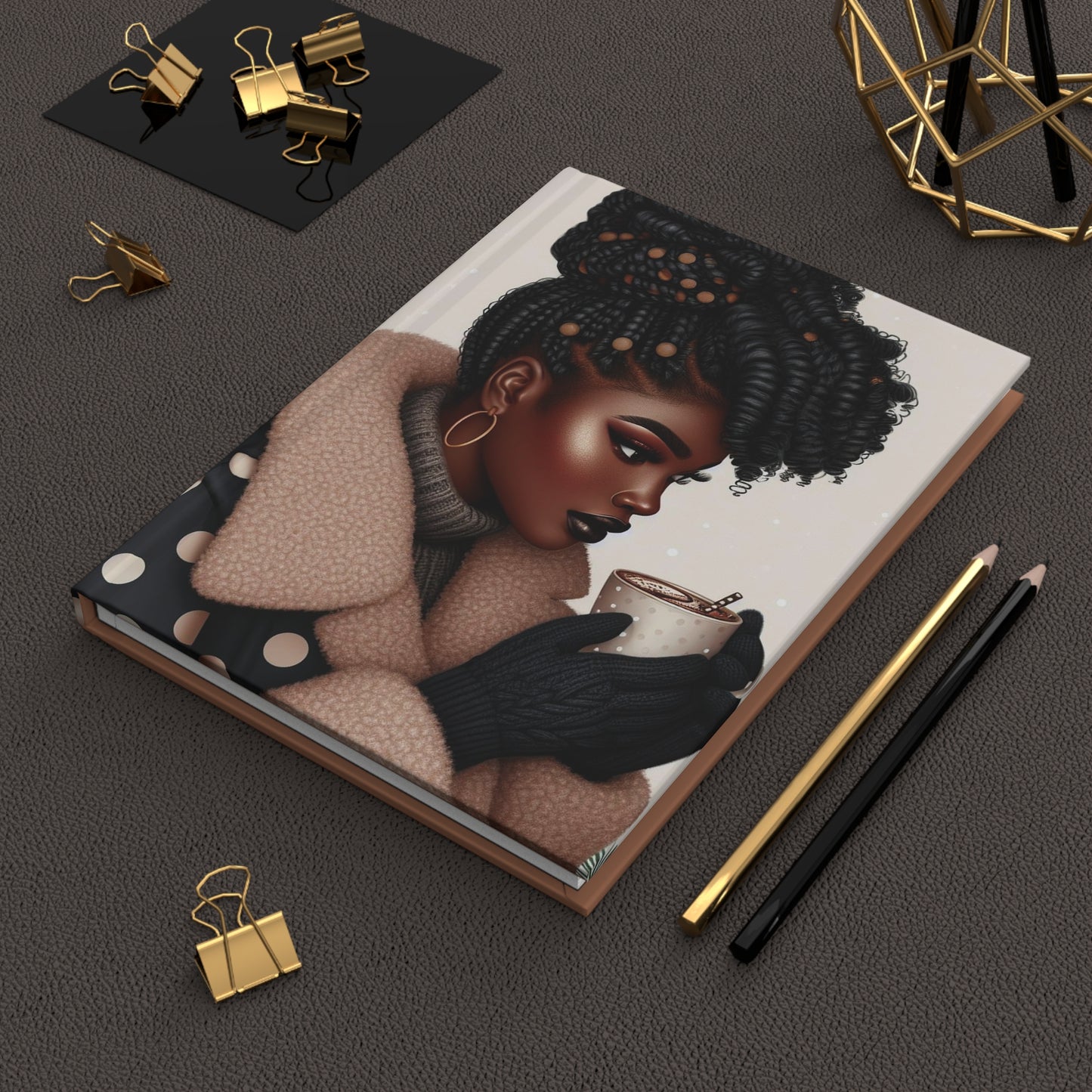 Melanin Girl Journal | Journal Blank Inside | Black Girl Journal | Journal for Her | Woman's Journal | Gift for Her | Notebook