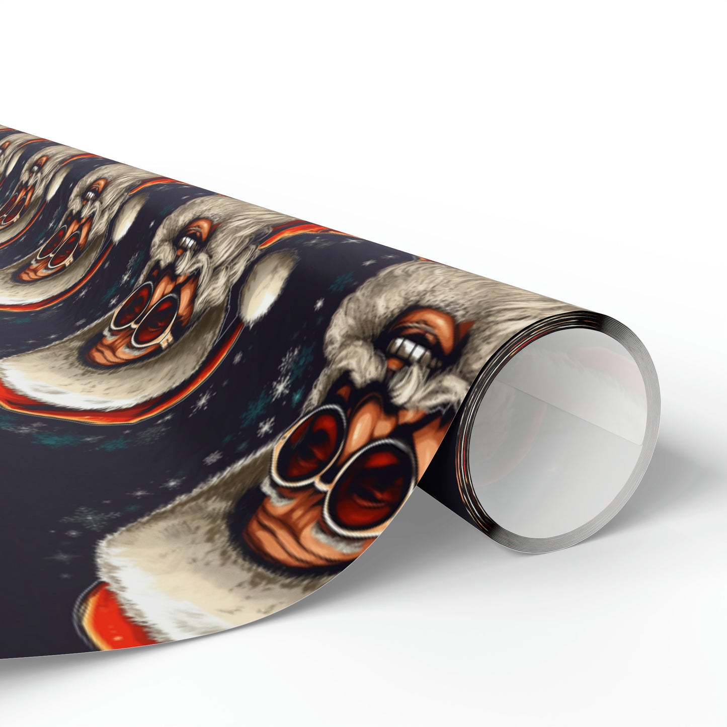 Melanin Santa Retro Theme Gift Wrap | Melanin Santa Retro Wrapping Paper | Black Santa Gift Wrap