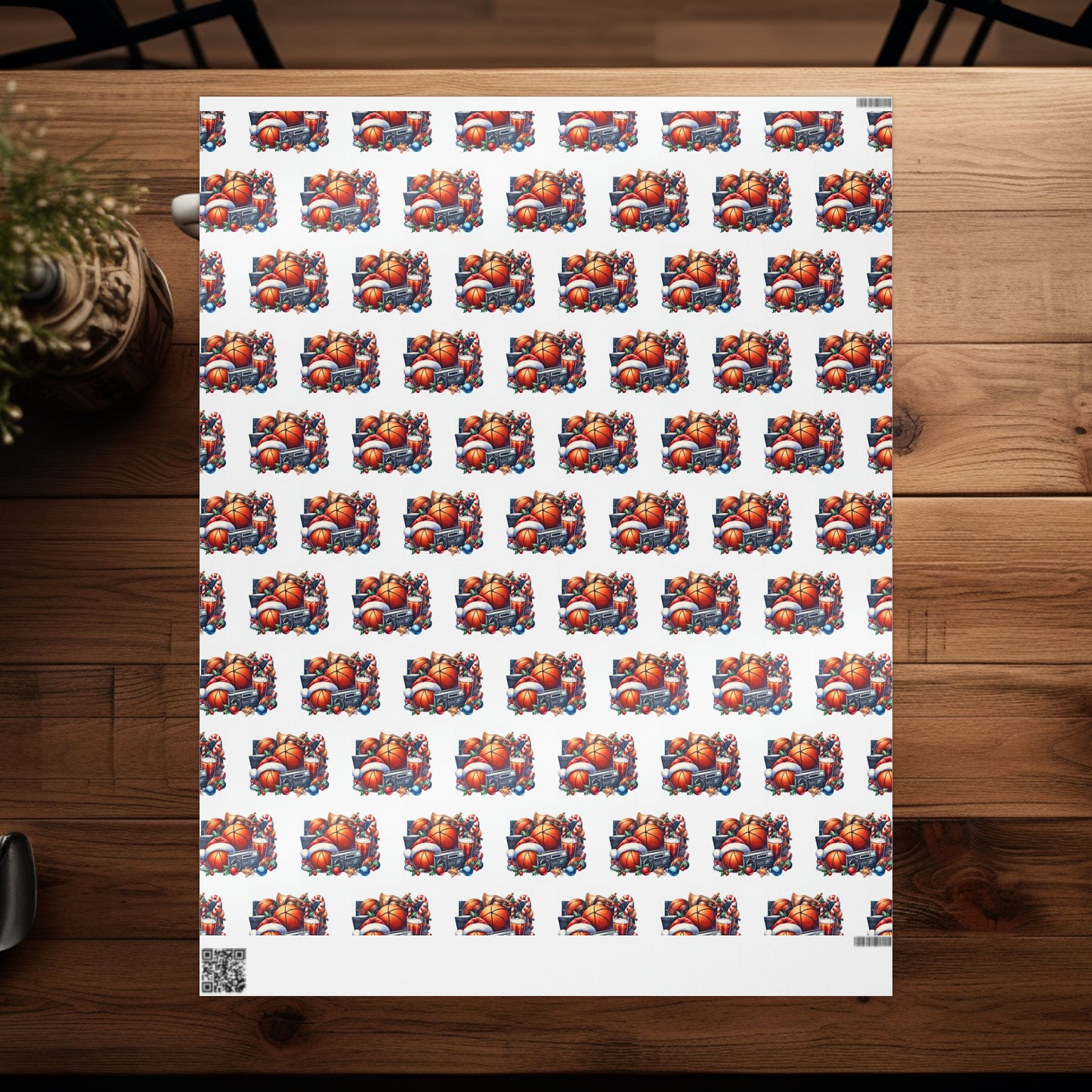Basketball Wrapping Paper, Christmas Gift Wrap for Men, Men's Gifts, Gifts for Him, Gifts for Men, Basketball Gift Wrap