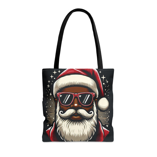 Black Santa Claus Tote Bag, Christmas Tote Bag, Tote Bag for Christmas, African American Santa Tote, Black Santa Totes