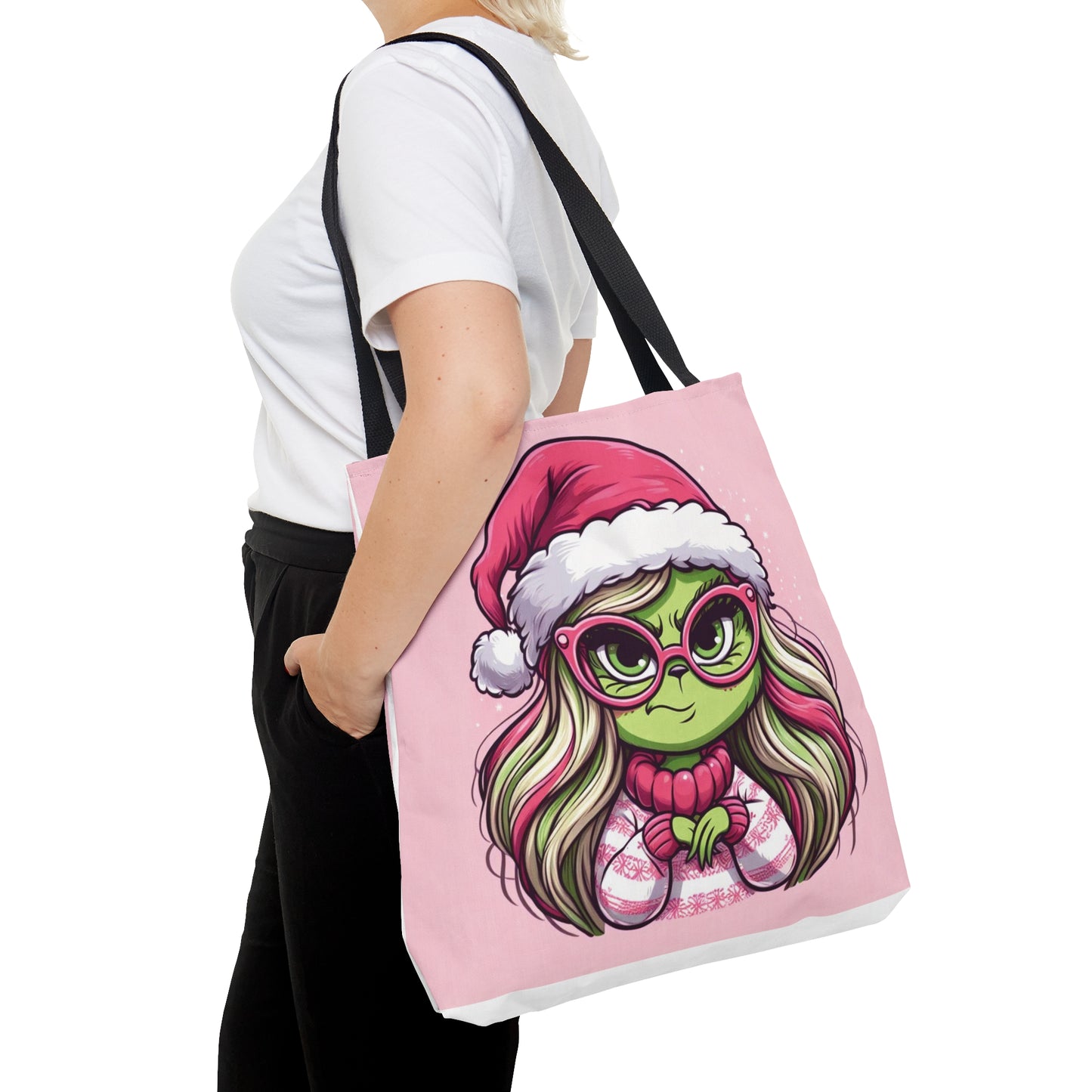 Grinch Tote Bag, Girl Grinch Tote Bag, Grinch in Pink