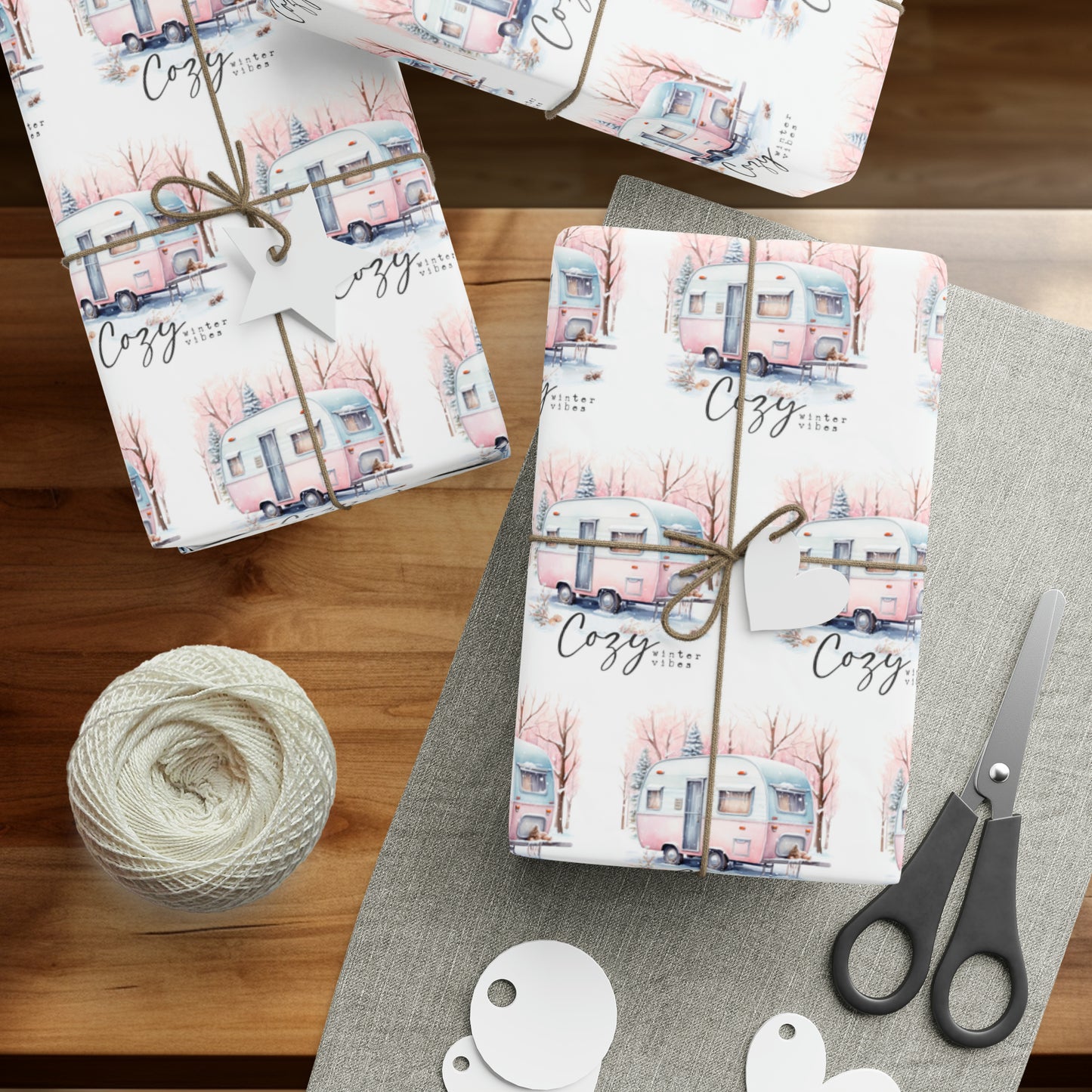Camper Wrapping Paper, Christmas Wrapping Paper, Gift Wrap, Caravan Gift Wrap, Trailer, RV Wrapping Paper, Gifts for Her, Gift for Mom