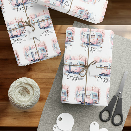 Camper Wrapping Paper, Christmas Wrapping Paper, Gift Wrap, Caravan Gift Wrap, Trailer, RV Wrapping Paper, Gifts for Her, Gift for Mom