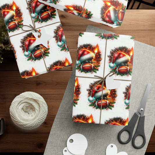 Football Season Gift Wrap, Football Wrapping Paper, Football Christmas Gift Wrap, Gift for Him, Gift for Men, Men's Gifts, Christmas for Men