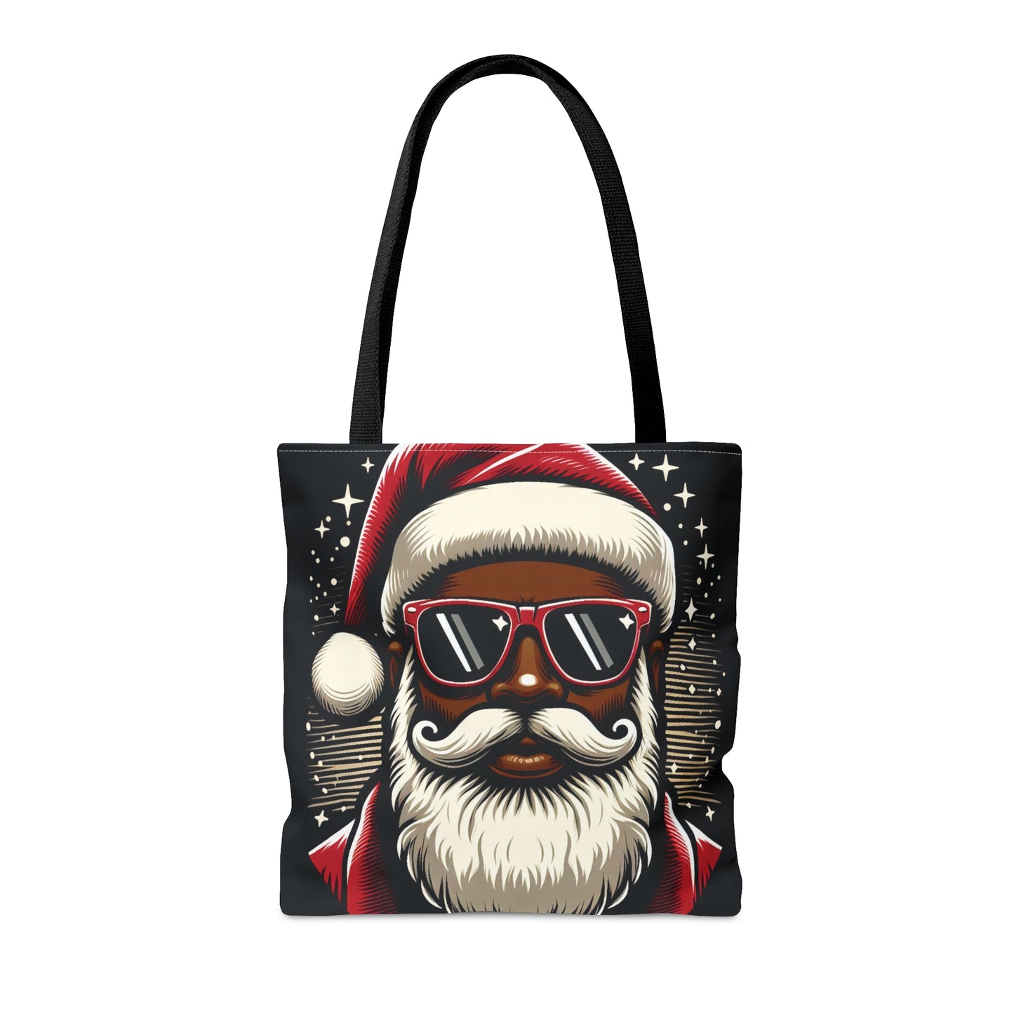 Black Santa Claus Tote Bag, Christmas Tote Bag, Tote Bag for Christmas, African American Santa Tote, Black Santa Totes