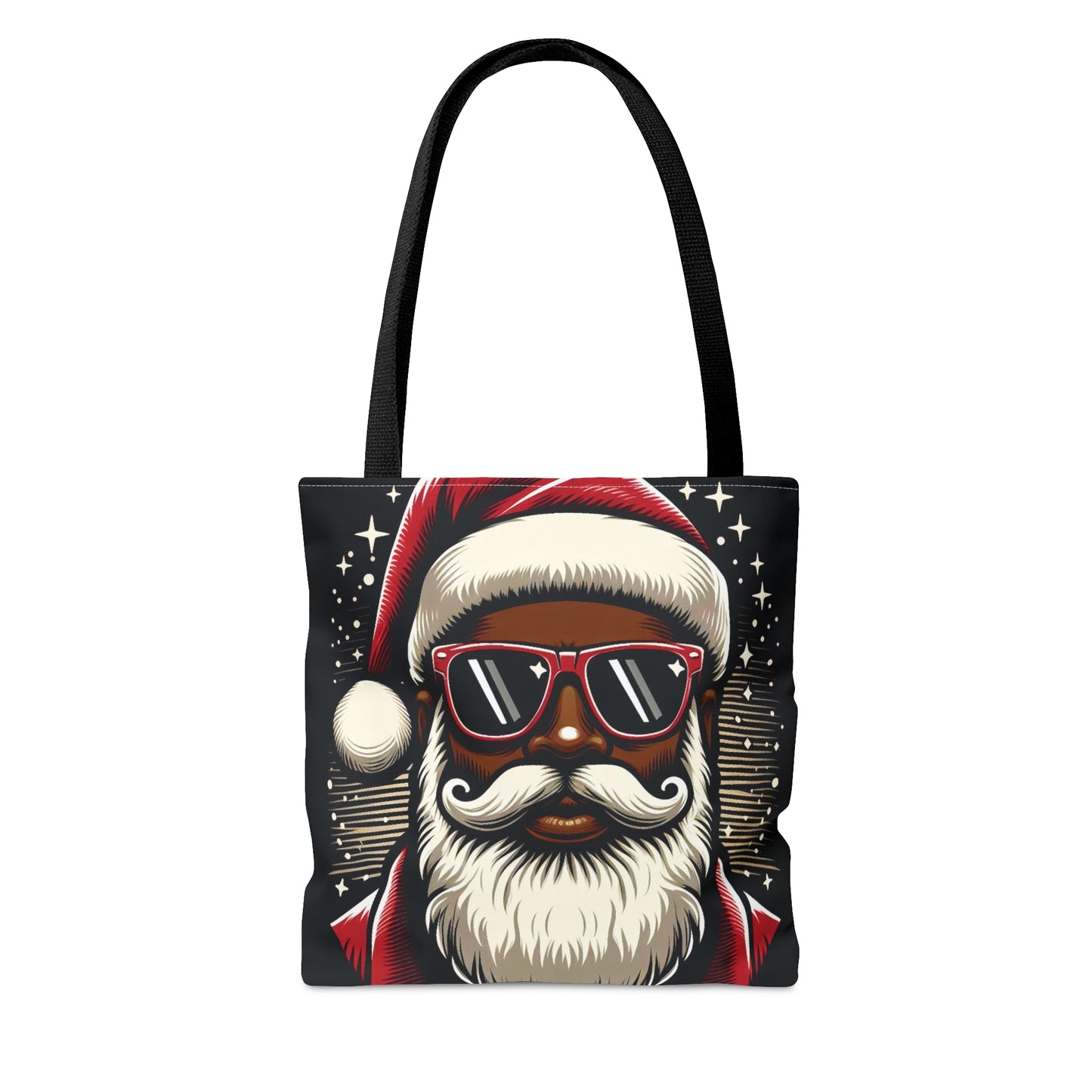 Black Santa Claus Tote Bag, Christmas Tote Bag, Tote Bag for Christmas, African American Santa Tote, Black Santa Totes