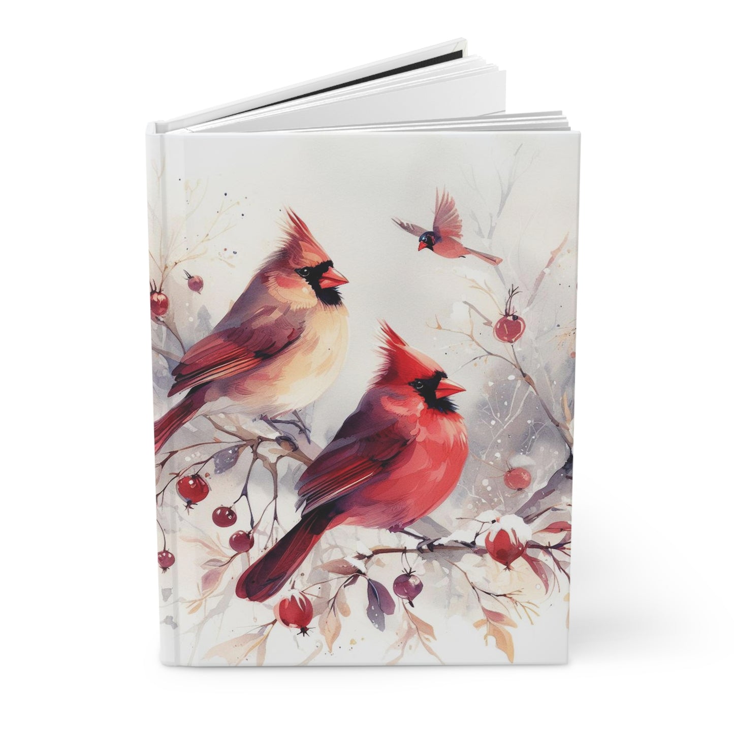 Winter Cardinal Hardcover Journal