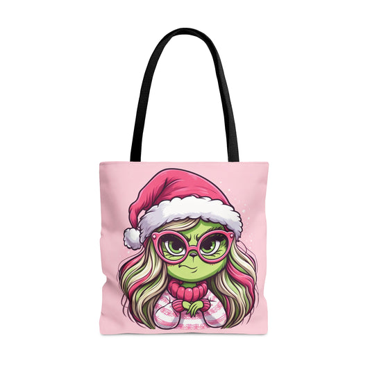 Grinch Tote Bag, Girl Grinch Tote Bag, Grinch in Pink