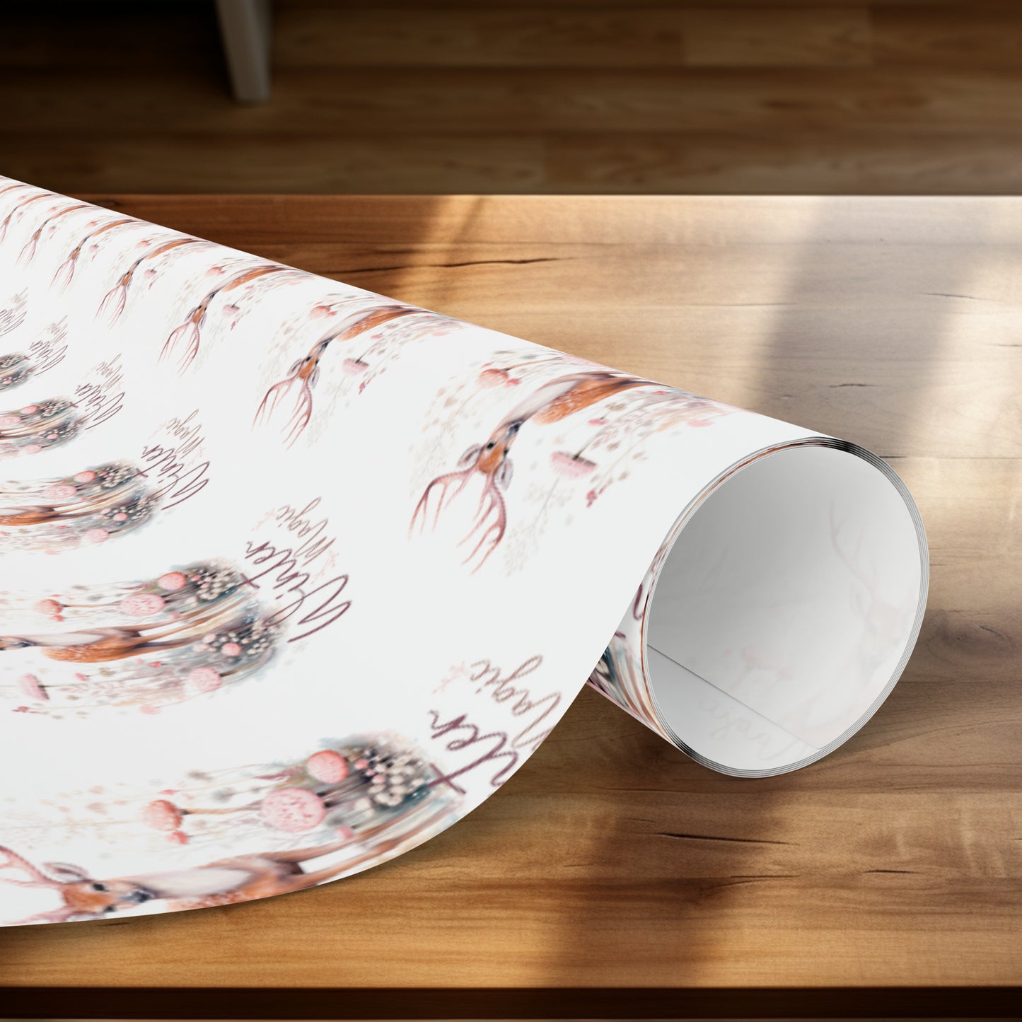 Christmas Deer Wrapping Papers, Winter Wonderland Gift Wrap