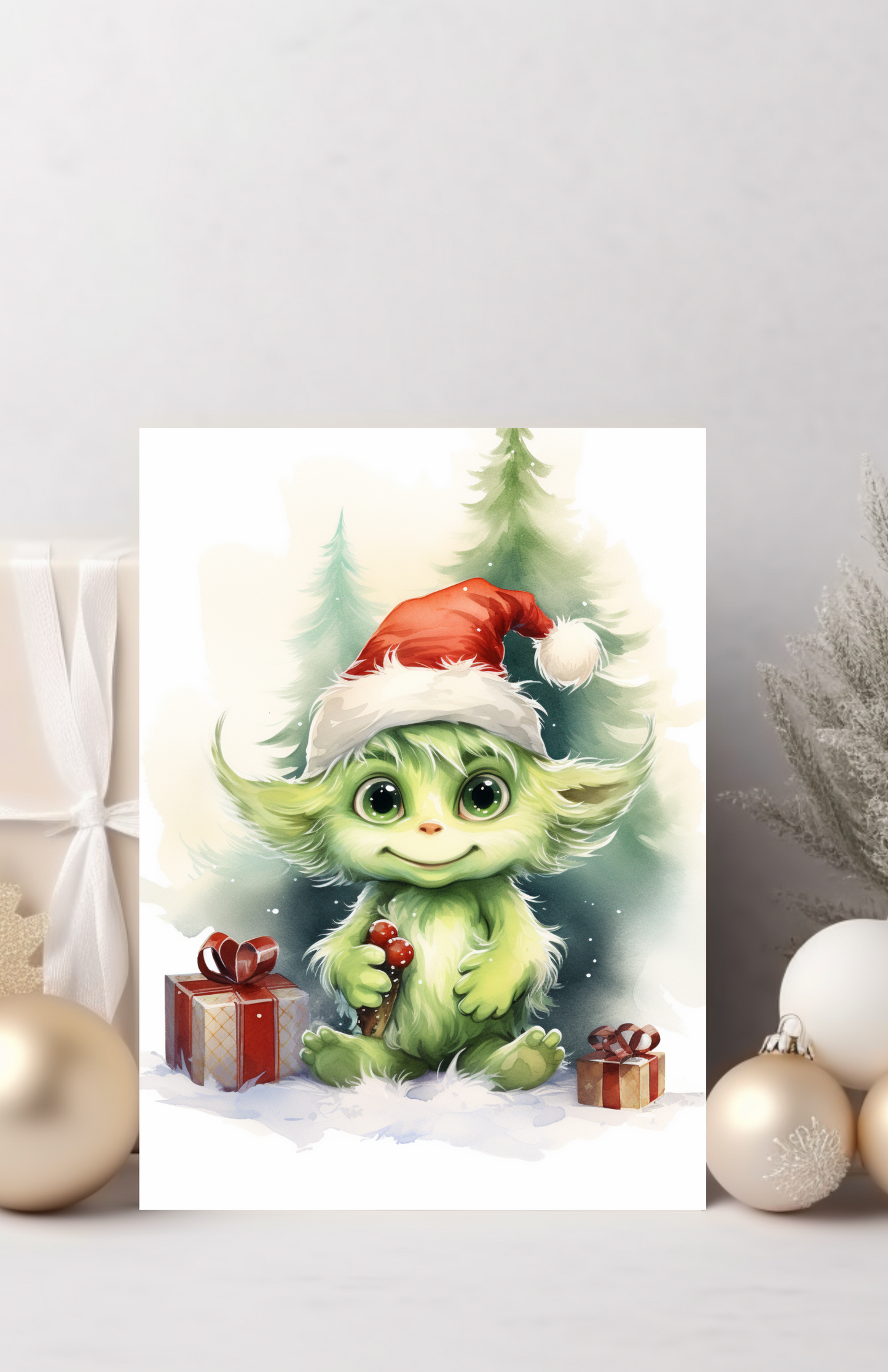 Grinch Notecard Set, Baby Grinch Notecards, Grinch Christmas Cards
