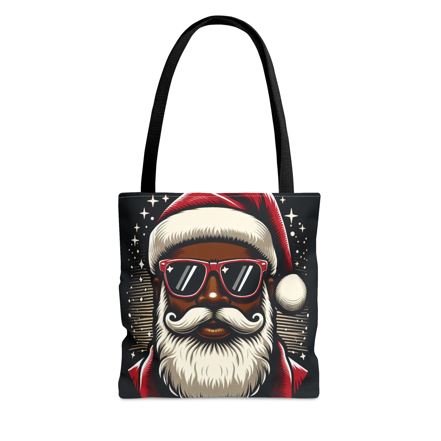 Black Santa Claus Tote Bag, Christmas Tote Bag, Tote Bag for Christmas, African American Santa Tote, Black Santa Totes