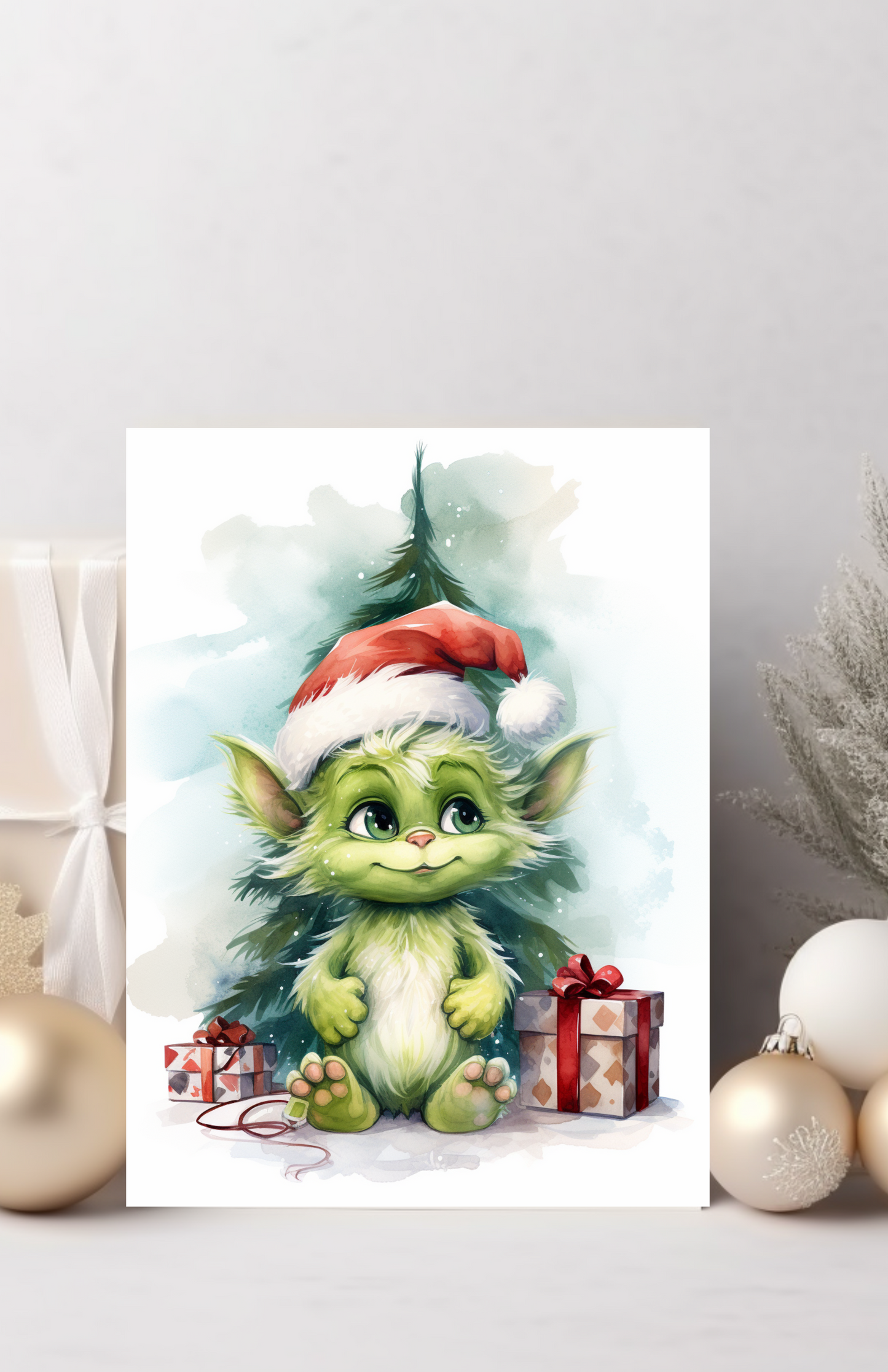Grinch Notecard Set, Baby Grinch Notecards, Grinch Christmas Cards
