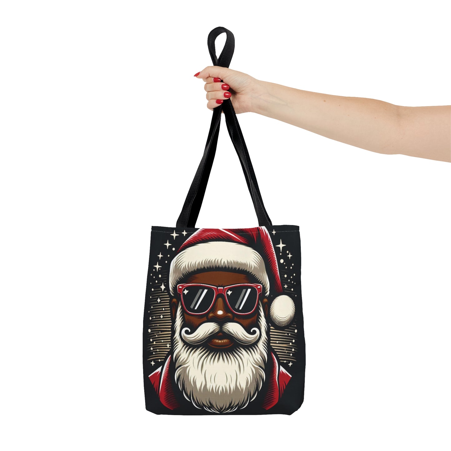 Black Santa Claus Tote Bag, Christmas Tote Bag, Tote Bag for Christmas, African American Santa Tote, Black Santa Totes