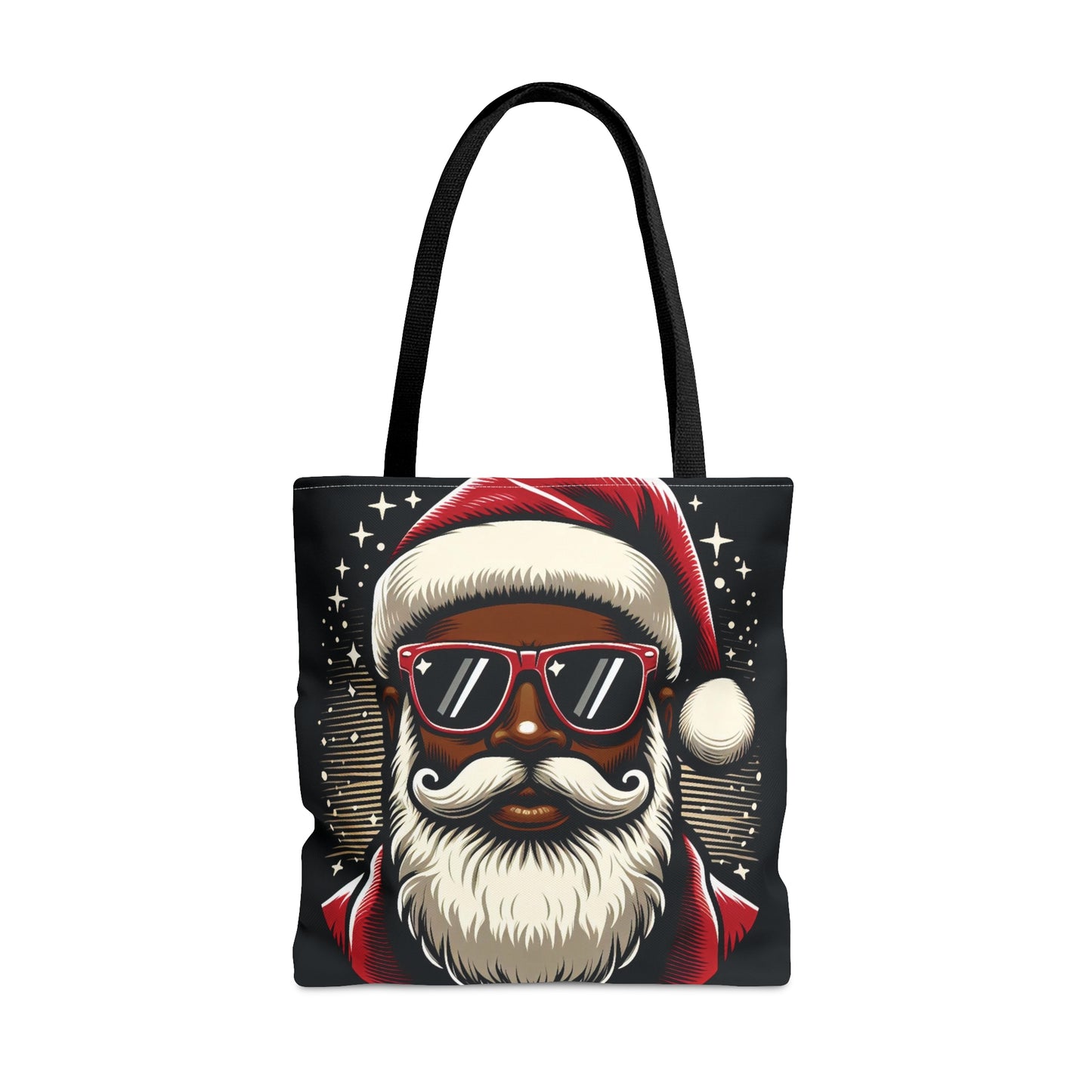 Black Santa Claus Tote Bag, Christmas Tote Bag, Tote Bag for Christmas, African American Santa Tote, Black Santa Totes