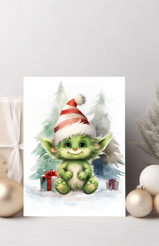 Grinch Notecard Set, Baby Grinch Notecards, Grinch Christmas Cards