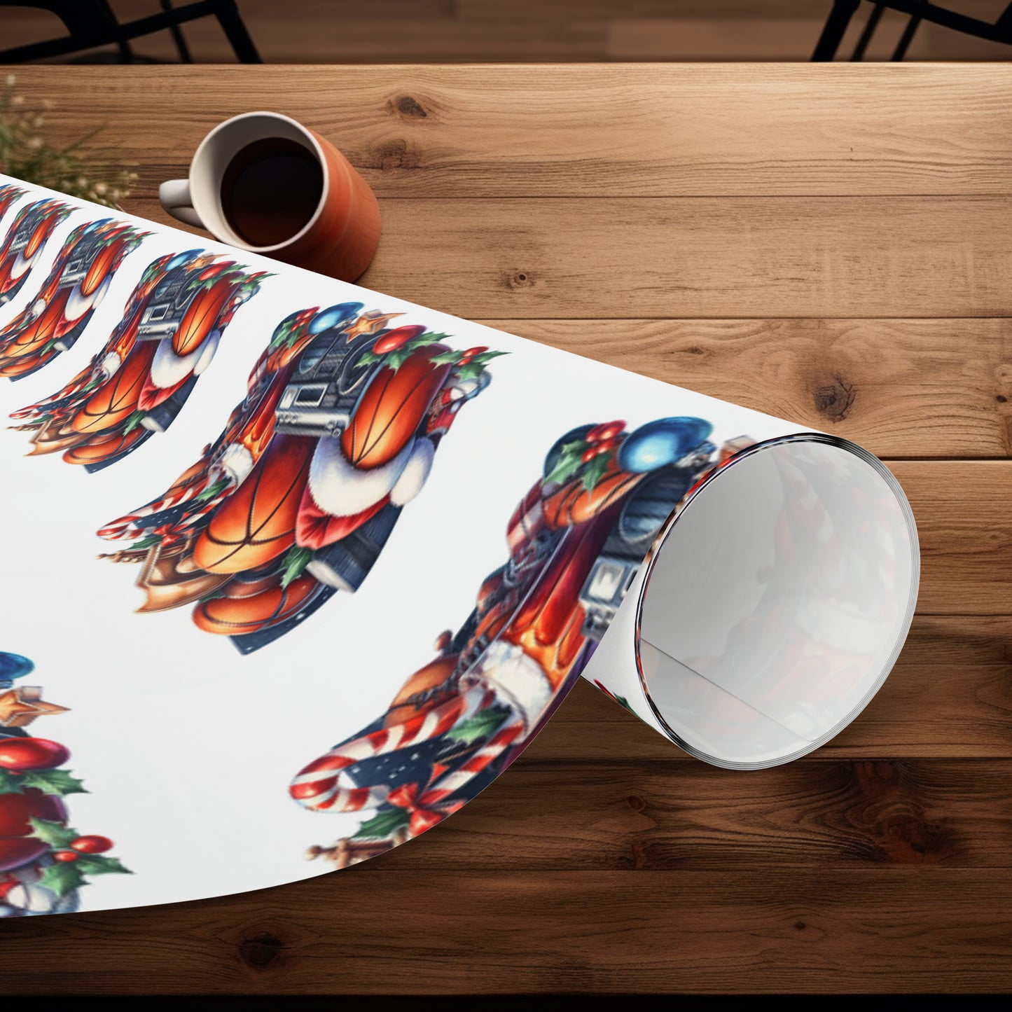 Basketball Wrapping Paper, Christmas Gift Wrap for Men, Men's Gifts, Gifts for Him, Gifts for Men, Basketball Gift Wrap