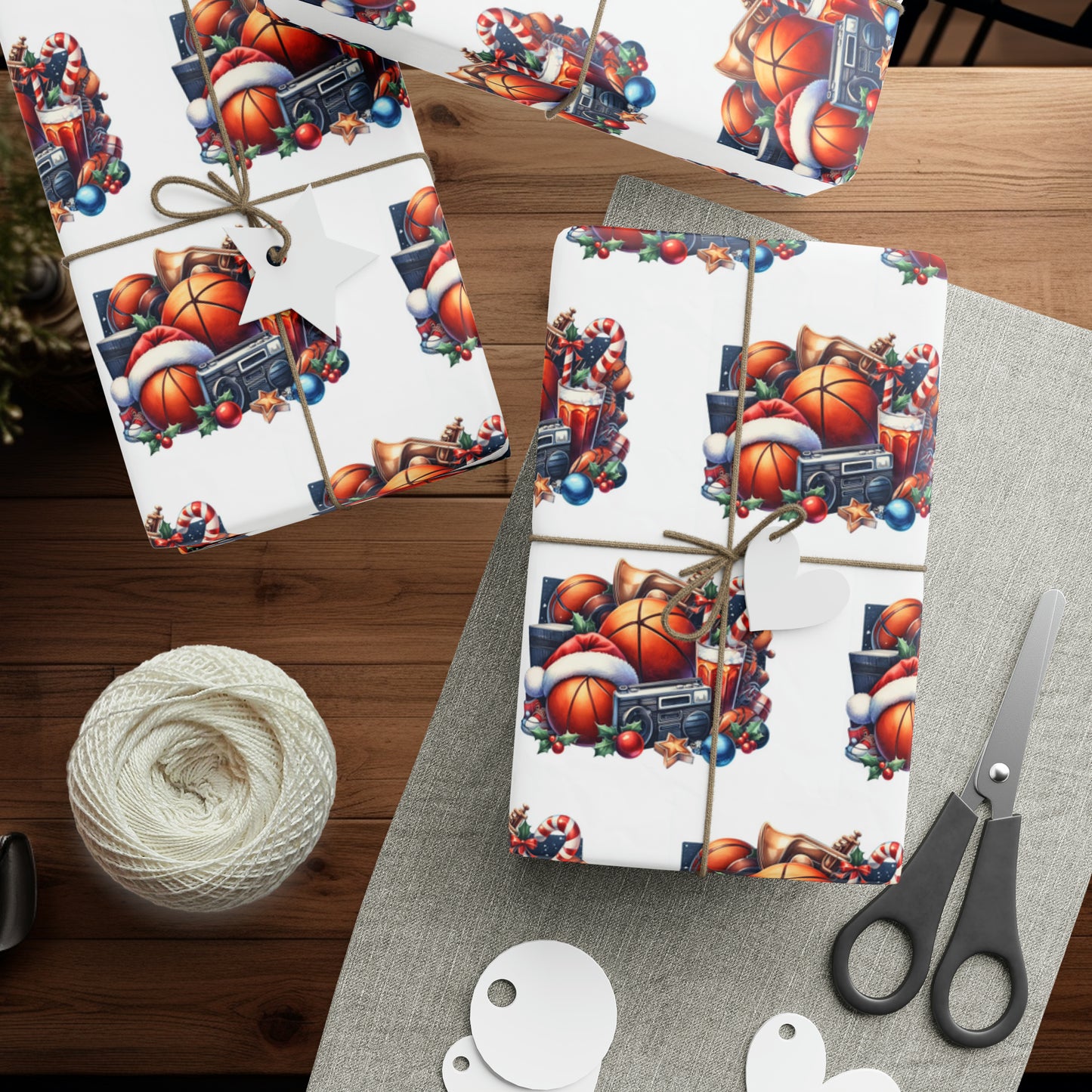 Basketball Wrapping Paper, Christmas Gift Wrap for Men, Men's Gifts, Gifts for Him, Gifts for Men, Basketball Gift Wrap
