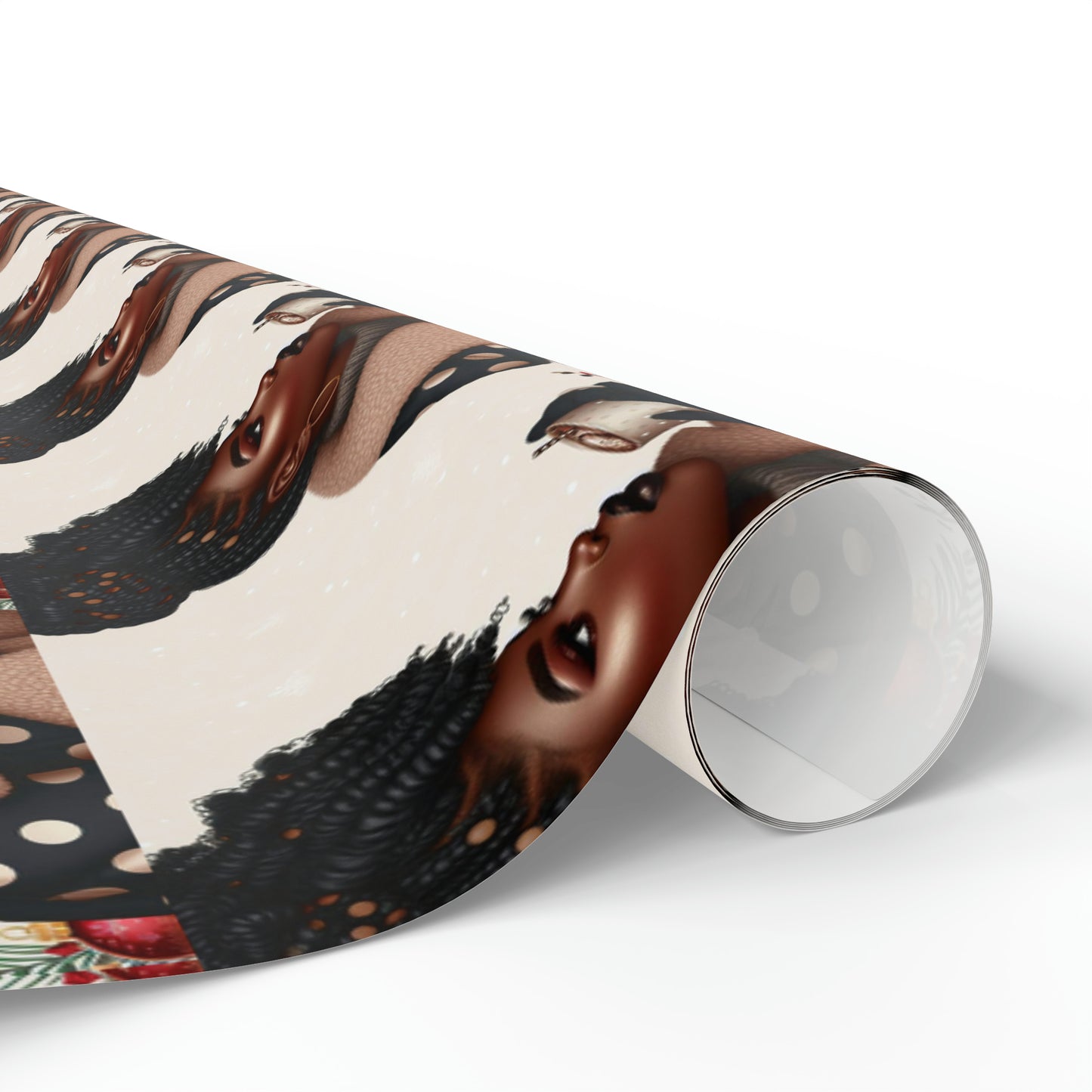 Melanin Girl Drinking Coffee Gift Wrap, Christmas Gift Wrap, Gifts for Her, Black Girl Magic, Coffee Lovers Gift Wrap