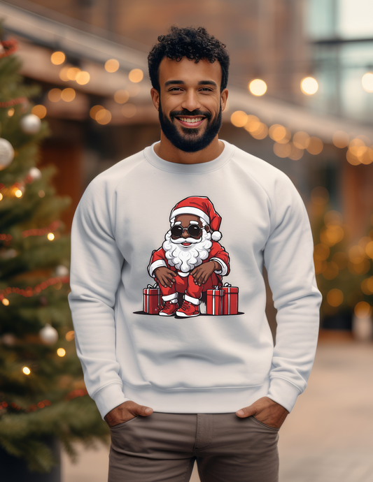 Black Santa Christmas Sweatshirt