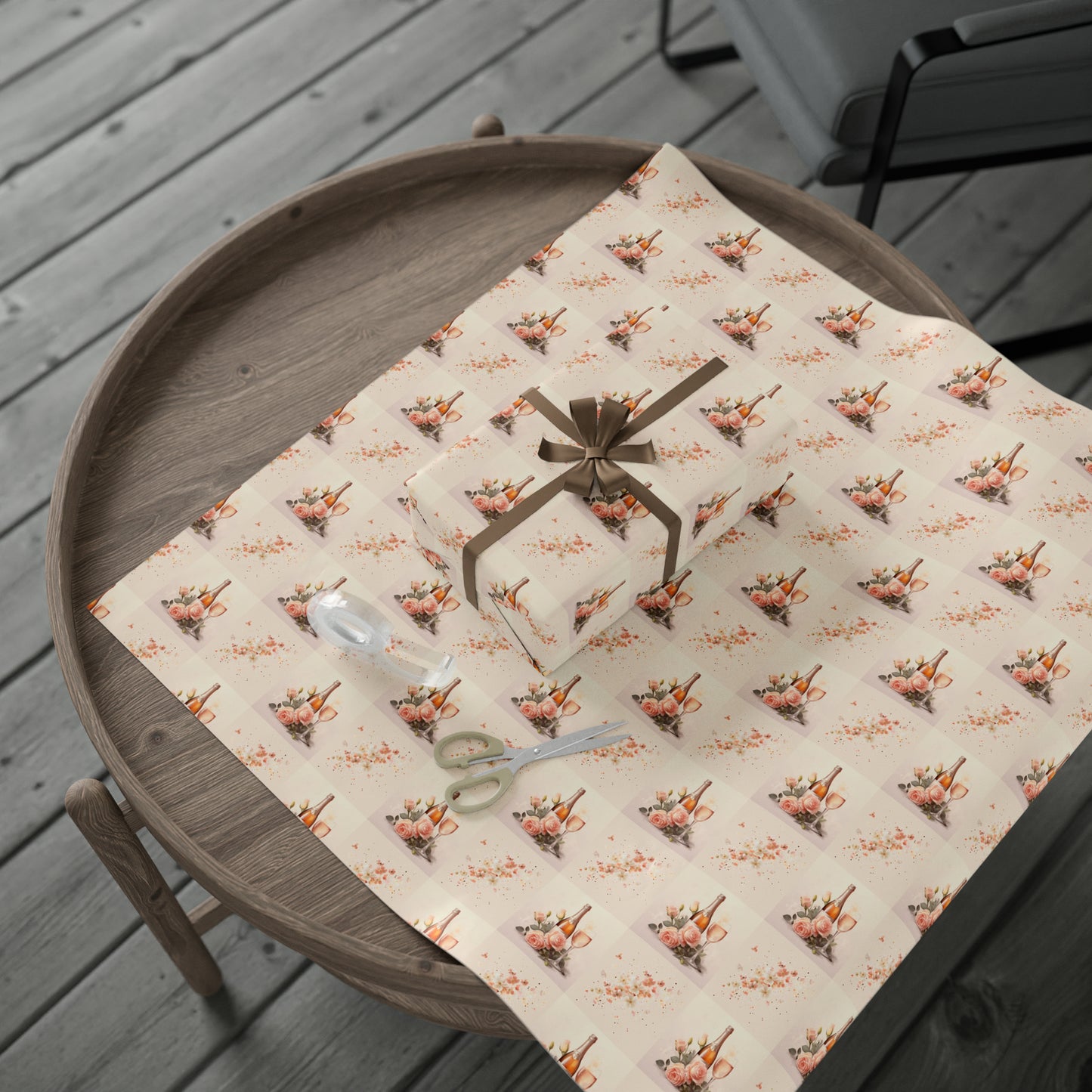 Champagne Wedding Wrapping Paper
