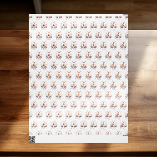 Christmas Deer Wrapping Papers, Winter Wonderland Gift Wrap