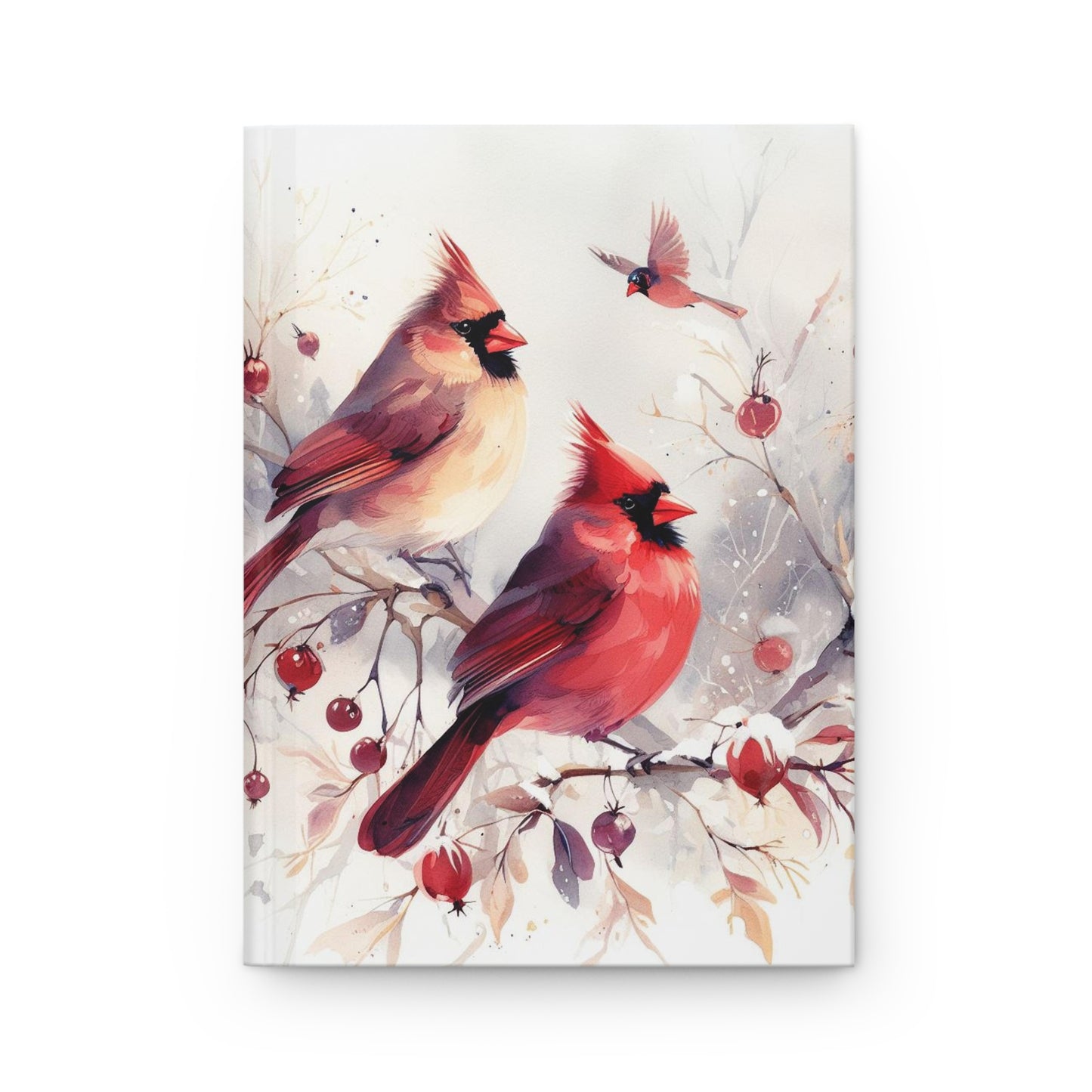 Winter Cardinal Hardcover Journal
