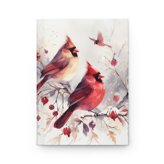Winter Cardinal Hardcover Journal