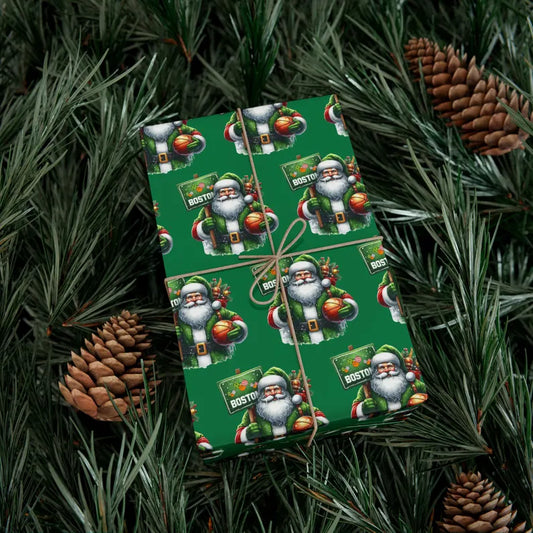 Boston basketball, Celtics inspired wrapping paper sheets