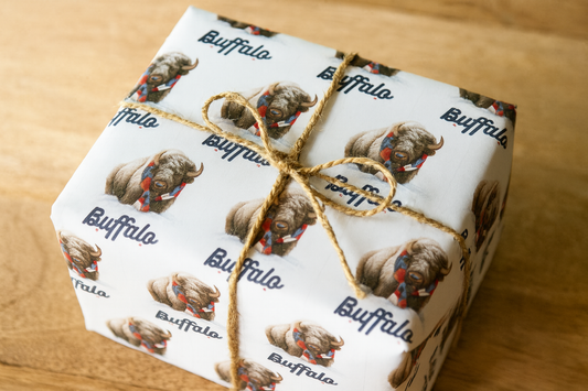Buffalo theme Football gift wrapping paper