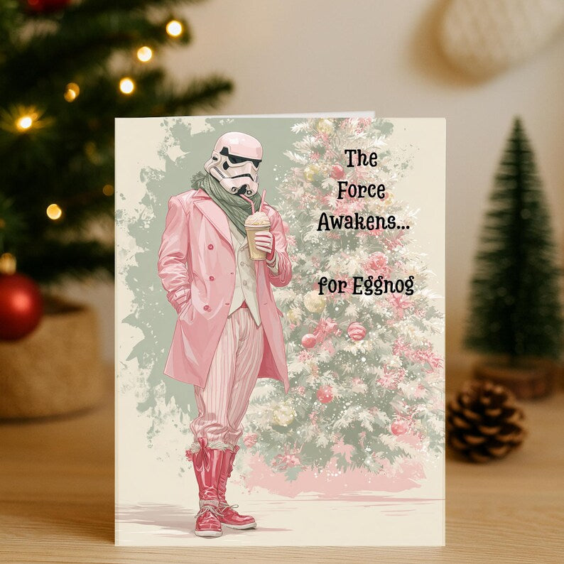 Funny Star Wars inspired Christmas parody card