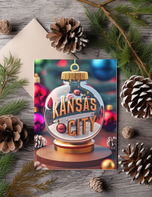 Kansas City Inspired Greeting Card Set, Christmas Card Set