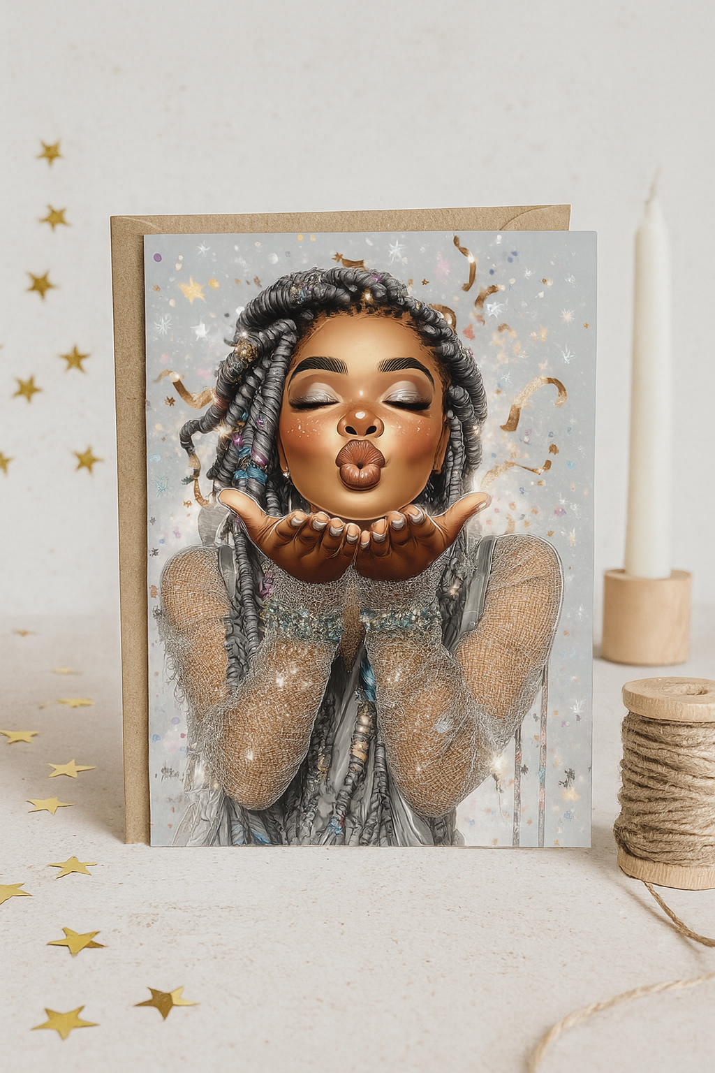 African American Woman Greeting Card