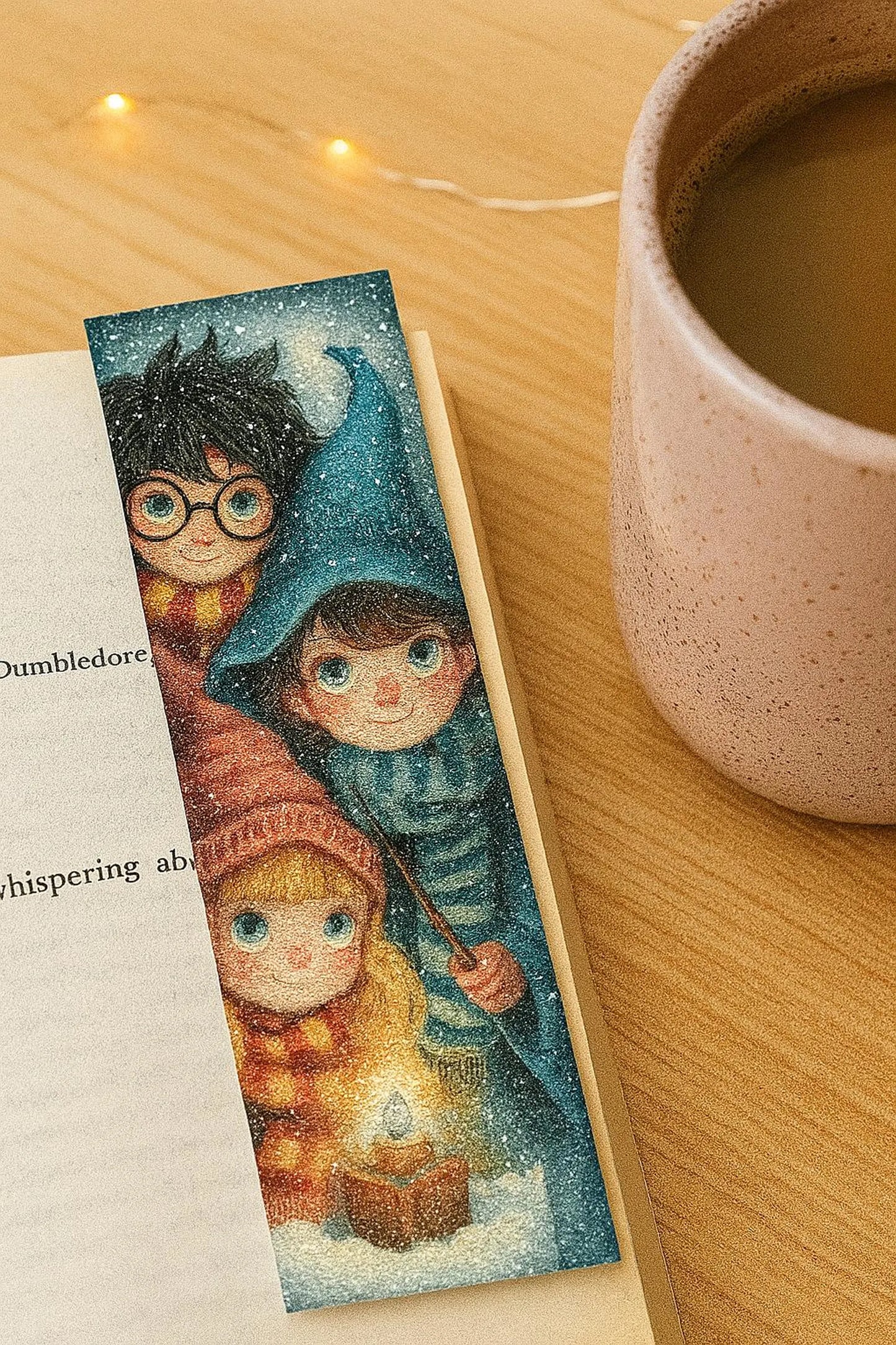 Magical Winter Wizard Bookmark | Cute Watercolor Bookmark Magical Wizard Inspired | Cozy Snowy Illustration | Book Lover Gift