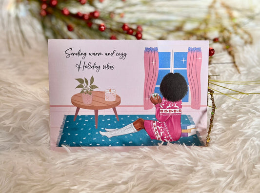 African American Holiday Vibes Christmas Card